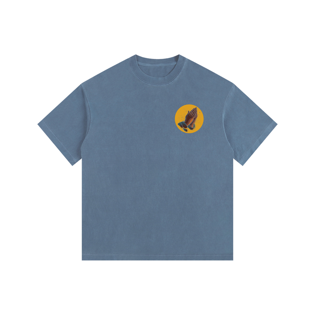 "PRAY FOR SUN" OVERSIZED TEE (VINTAGE ROYAL BLUE)
