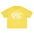 “JESUS FED 5000” BOXY OVERSIZED TEE OLIVE YELLOW